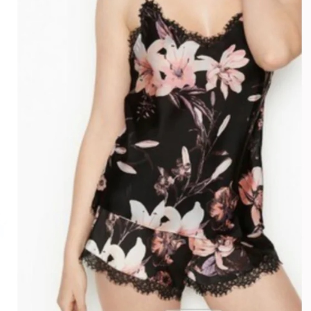 Victorias Secret Medium Satin/Lace Cami Set